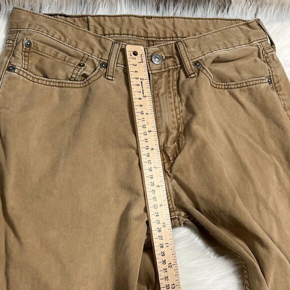 Levi's Mens 514 0531 Khaki Brown Work Straight Fit Denim Jeans Size 33 x 34 - Picture 5 of 13